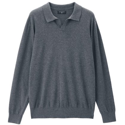 100% Cotton v-neck collar sweater (S)