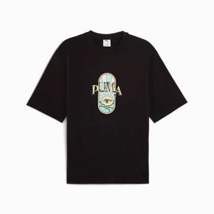 Graphic Printed Men's Boxy Cotton T-shirt (M)