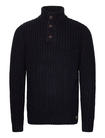 Superdry Blue Chunky Knit Henley Jumper (M)